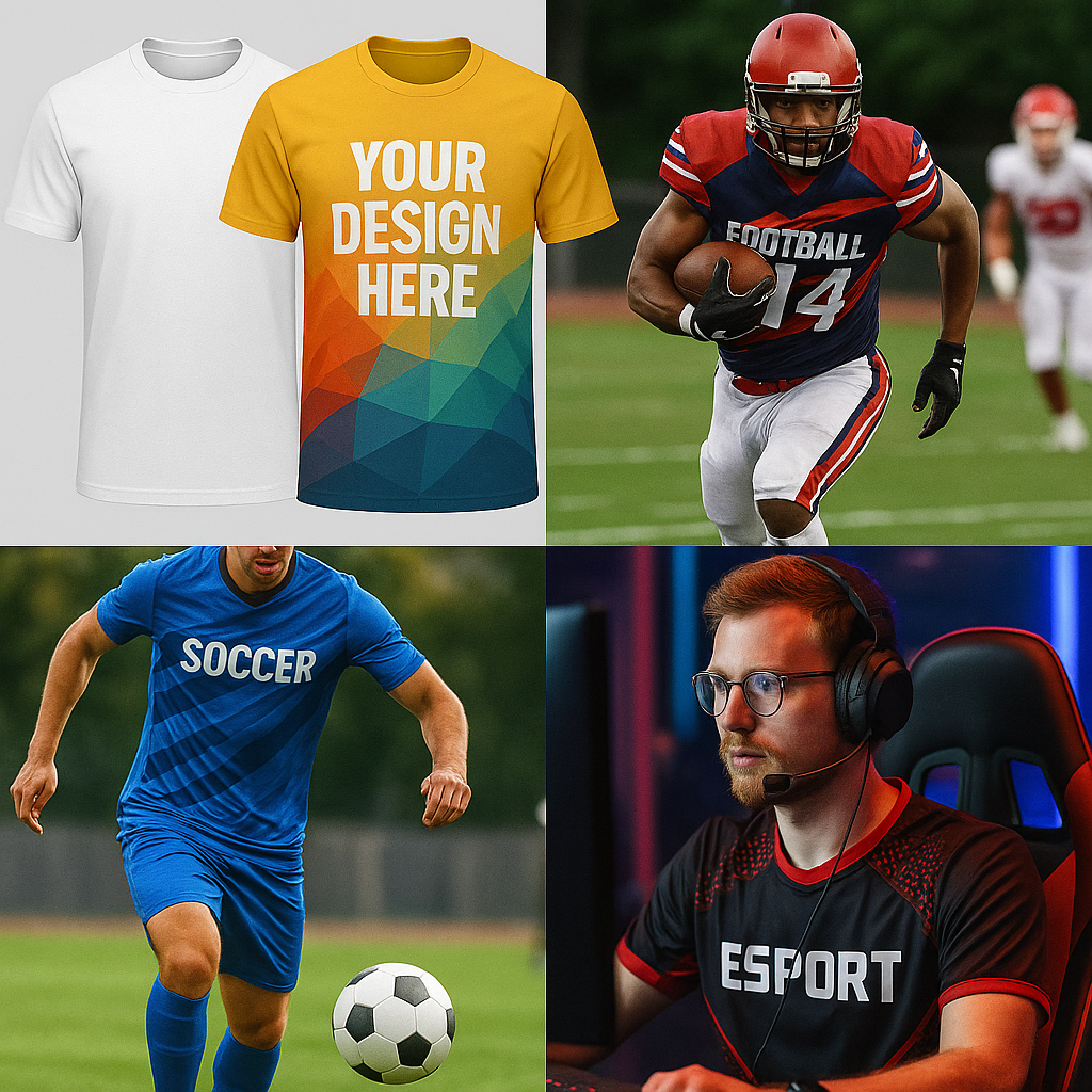 Massgeschneiderte Sport und Esports Bekleidung